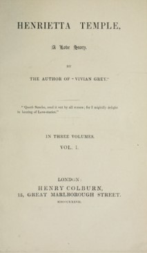 Henrietta Temple, A Love Story vol. 1
