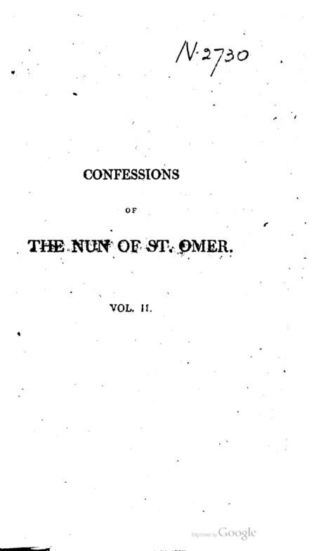 The Confessions of the Nun of St. Omer