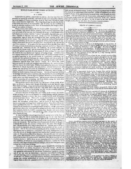 Middle-Class Jewish Women of Today