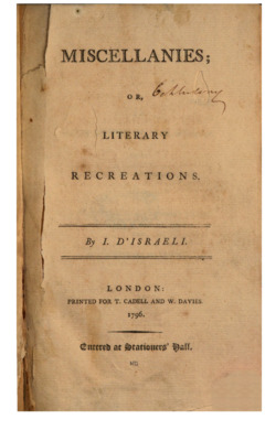 Miscellanies; or, Literary Recreations