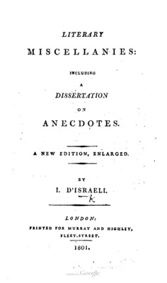 Literary Miscellanies