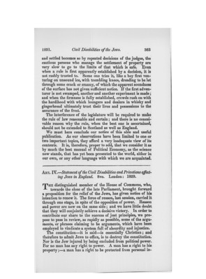 Civil Disabilities of the Jews