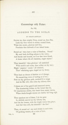 "Communings with Nature, No. VII, Address to the Ocean