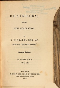 Coningsby, or, The New Generation vol. 1
